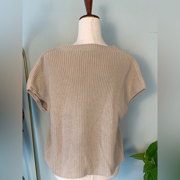 LILLusory Knitted Cotton Pullover Sleeveless Pocket Sweater Ribbed XL - Picture 3 of 10